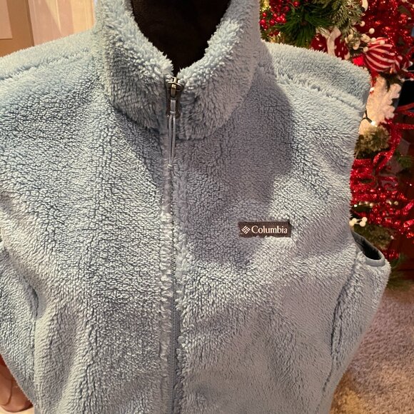 NWT Women's XL COLUMBIA EXS Fleece Vest Painted Sky Blue - Picture 8 of 8